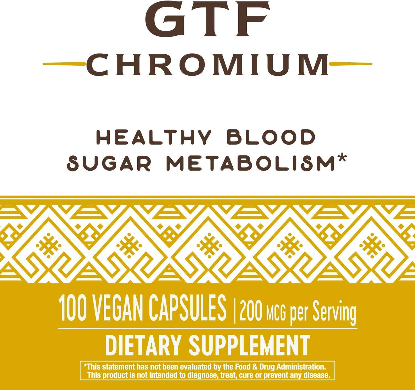 200 mcg Nature's Way GTF Chromium Supplement for Blood Sugar Support