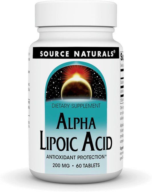 200 mg Alpha Lipoic Acid Tablets by Source Naturals for Antioxidant Protection - 60 Count