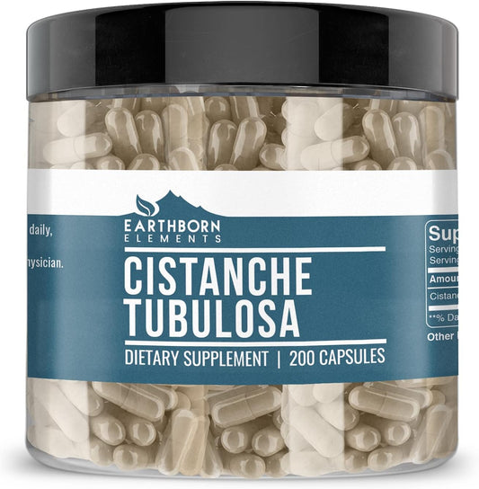 200 Pure Earthborn Elements Cistanche Tubulosa Capsules - Lab Verified, No Fillers/Additives