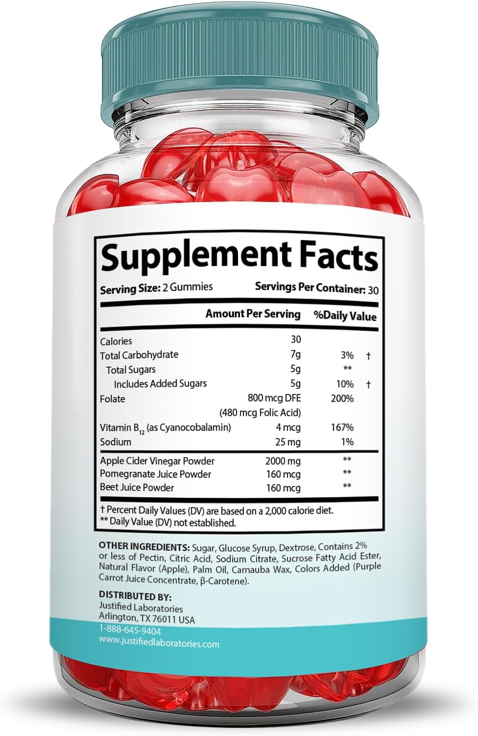 2000MG Keto Genesis ACV Gummies with Pomegranate Beet Juice Powder - Vegan Non GMO Formula - 60 Gummies