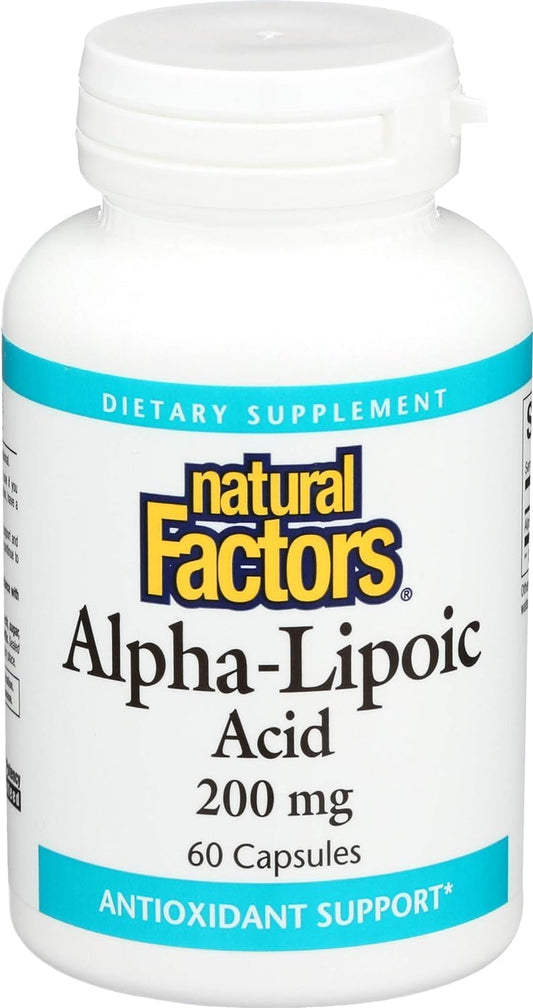 200mg Alpha-lipoic Acid Capsules - Natural Factors, 60 Count