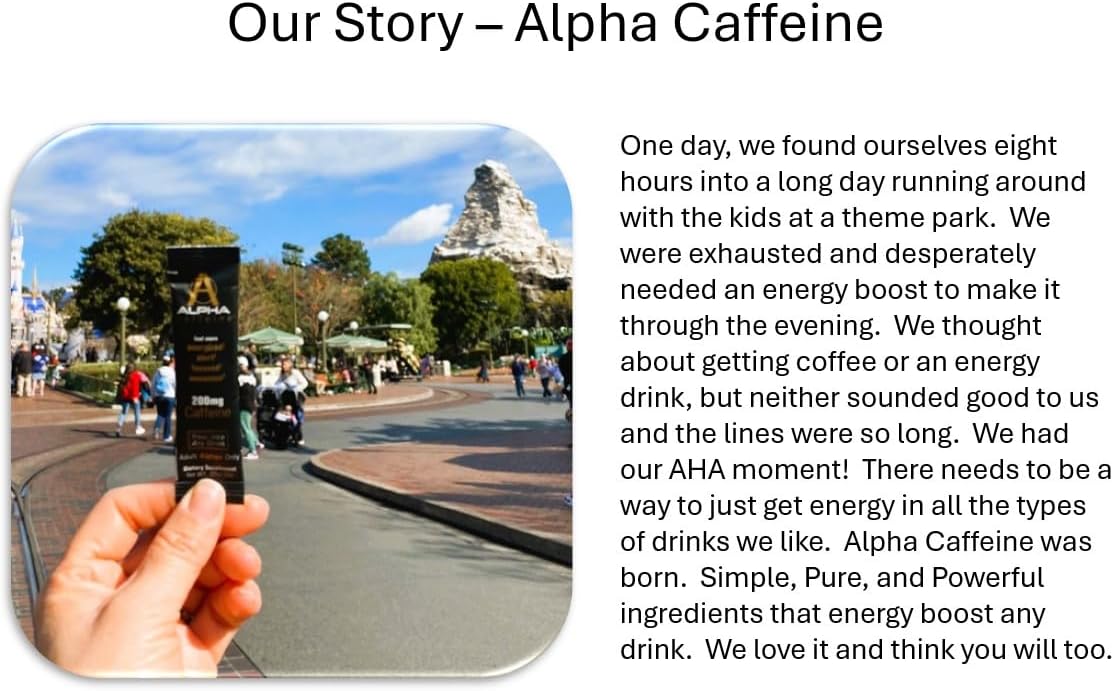 200mg Caffeine Powder Sticks for Energy Boost in 30 Minutes - Unflavored Energizer Drink Additive (15 Count) - BoostGo Australia