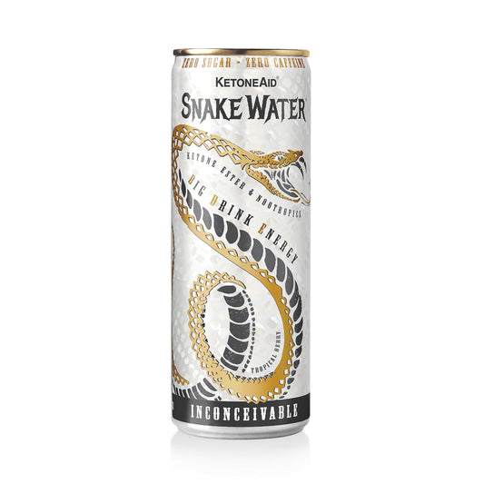 2023 KetoneAid SnakeWater Energy Drink with Ketone Ester and Nootropics for Boosting Focus | 12 Oz Can