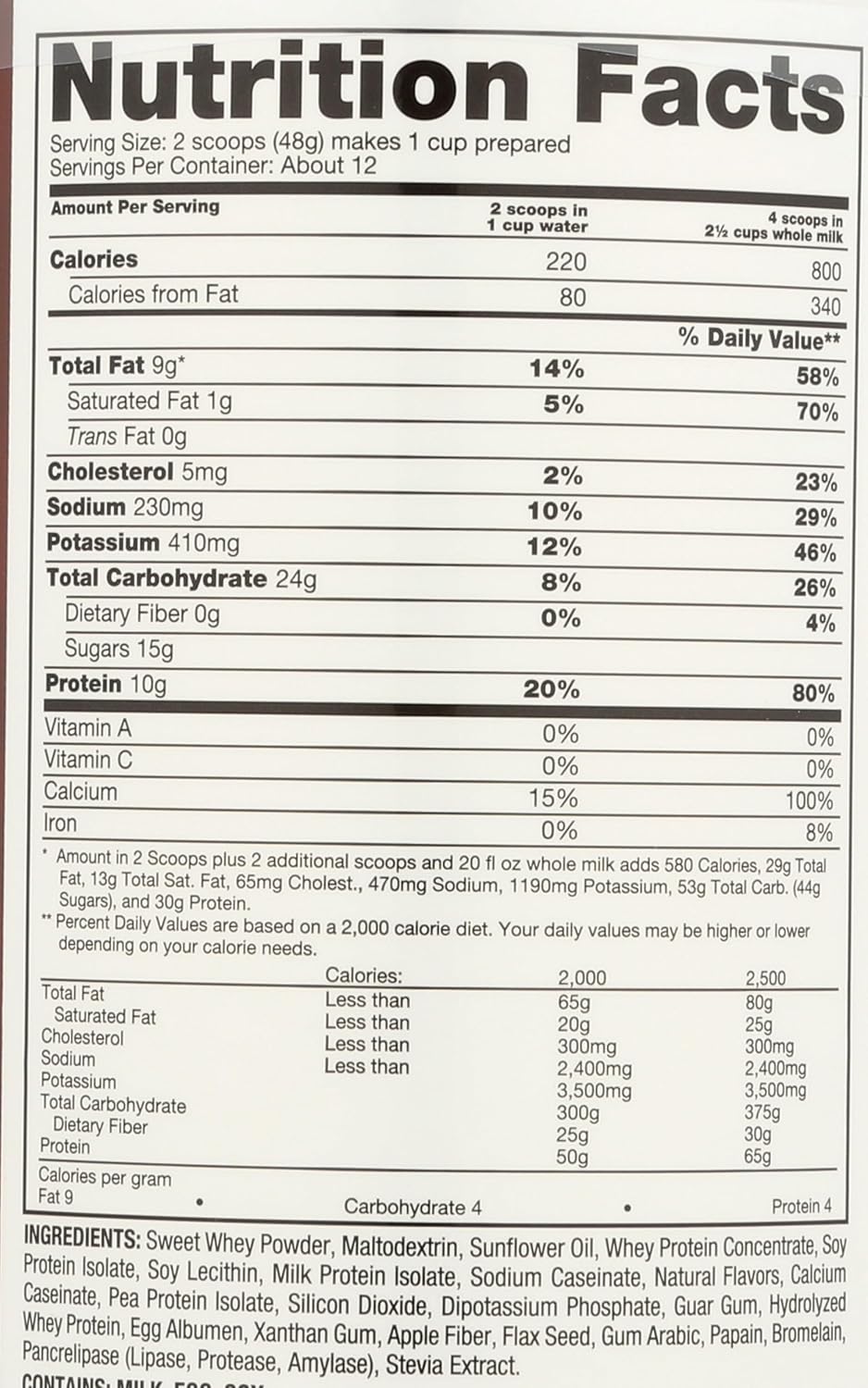 20.3 OZ NATURADE Sugar Free Weight Gain Powder - High Calorie Protein Supplement for Muscle Growth and Energy Boost