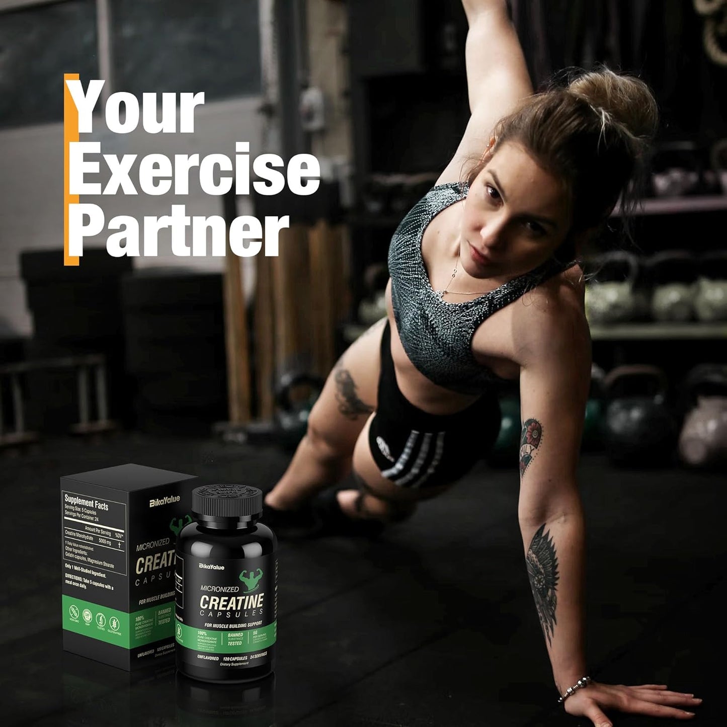 204 Micronized Creatine Monohydrate Capsules - Muscle, Strength, Performance & Recovery Supplement for Men and Women (34 Servings)