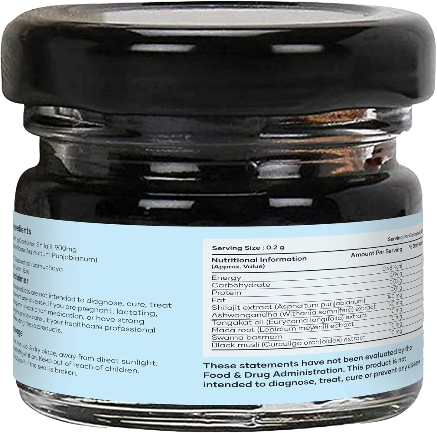 20g Mars by GHC Pure Himalayan Shilajit Gold Resin - Organic Well Being Supplement from Himalayas - Good Health Company