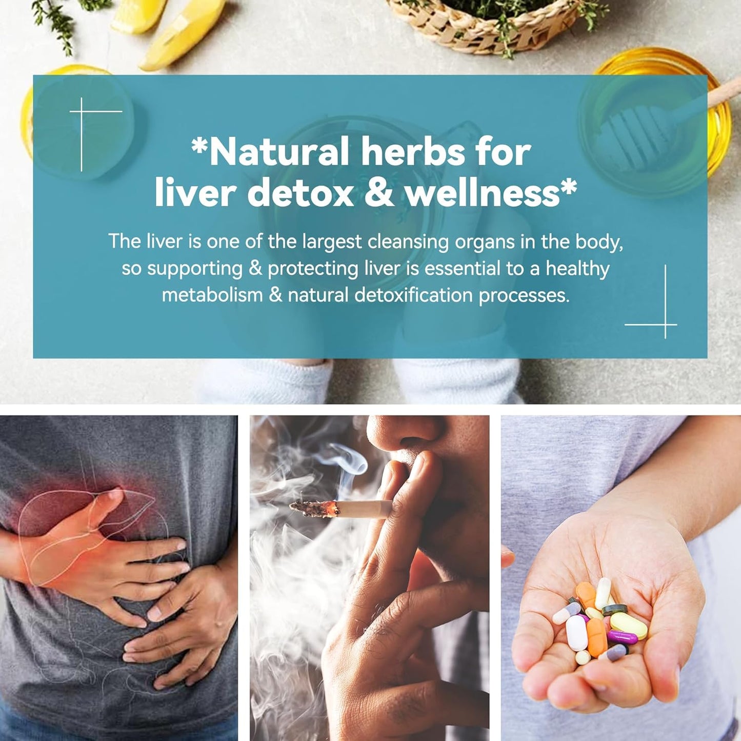 21-Day Liver Cleanse Tea for Digestion & Immunity - Milk Thistle Herbal Tea for Liver & Stomach Care, Caffeine-Free (21 Teabags)