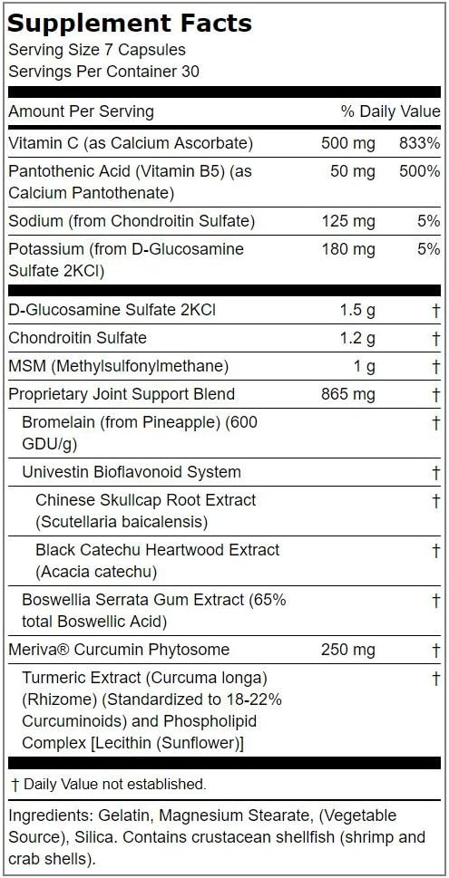 210 Capsules Lindberg Ultra Joint Support Supplement | Triple Action Formula | Non-GMO, Gluten Free