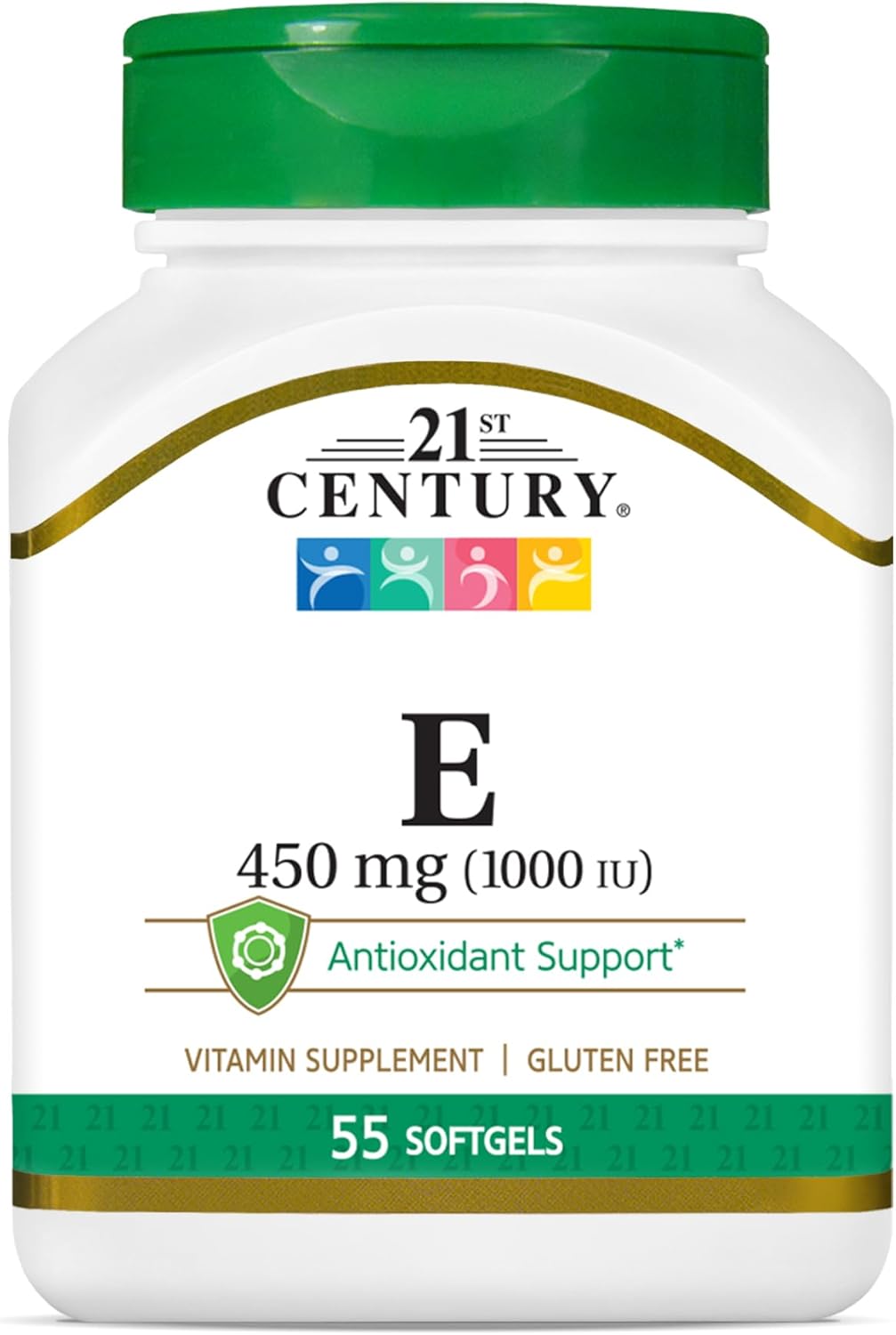 21st Century E 1000 I.U. (Dl-Alpha) Softgels, 55-Count - Vitamin E Supplement for Daily Health Support