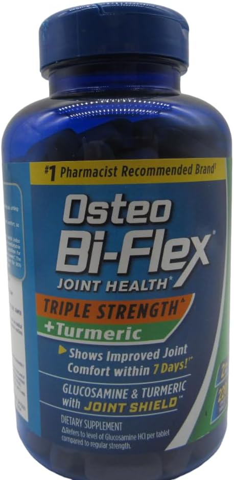 220 Coated Tablets of Osteo Bi-Flex Triple Strength with Turmeric for Joint Support