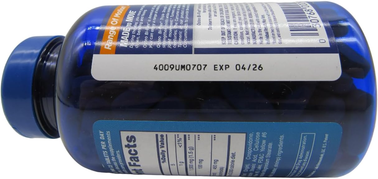 220 Coated Tablets of Osteo Bi-Flex Triple Strength with Turmeric for Joint Support