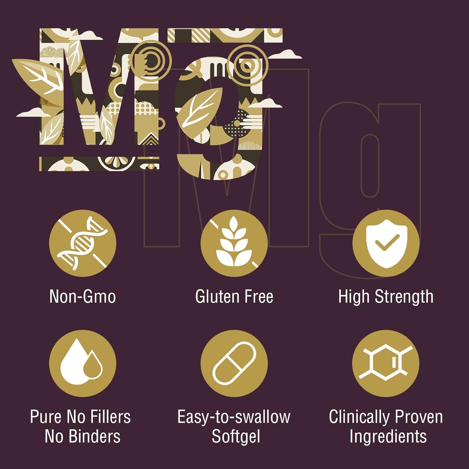 2200MG Liposomal Magnesium Complex Softgels - Threonate, Glycinate, Citrate - 3-in-1 Supplement - Gluten Free - 120 Count (2 Pack)