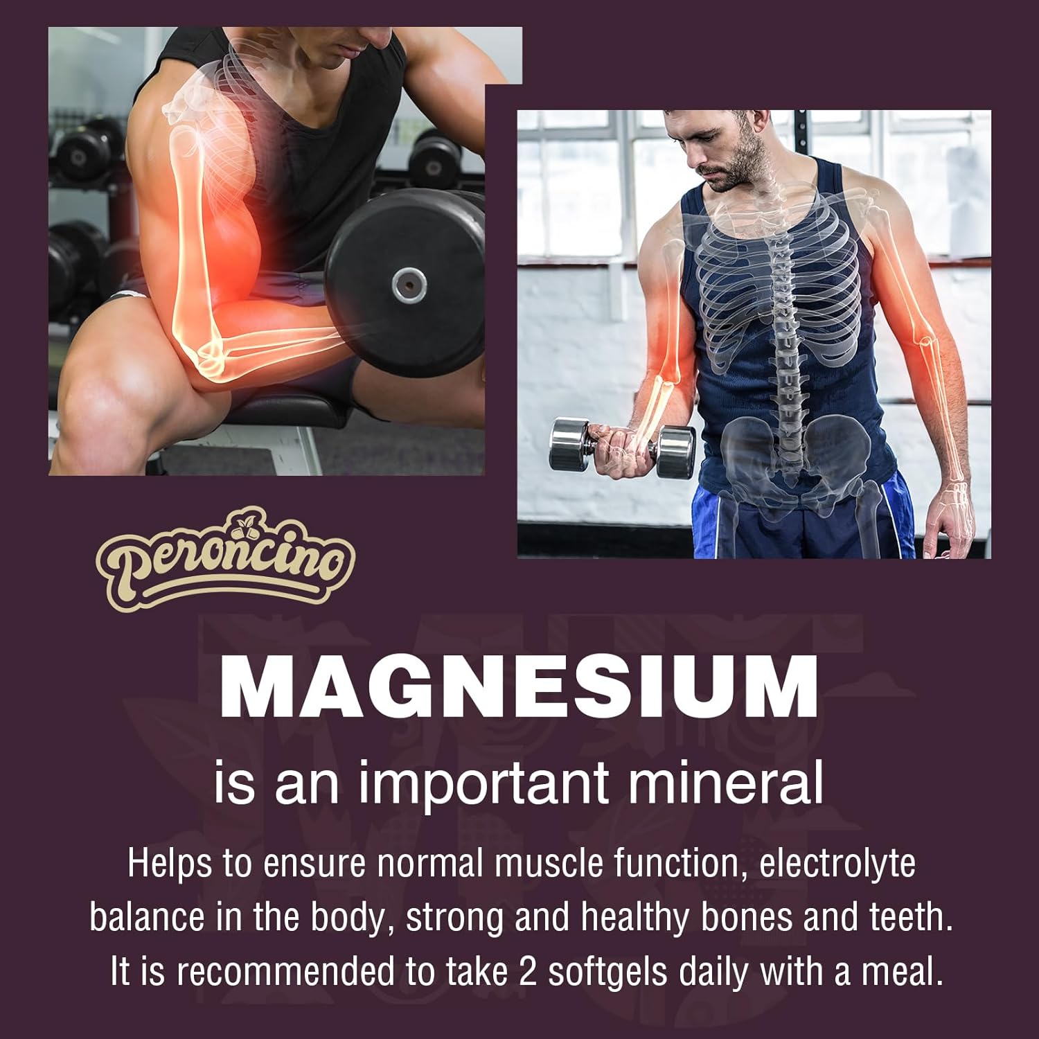 2200MG Liposomal Magnesium Complex Softgels - Threonate, Glycinate, Citrate - 3-in-1 Supplement - Gluten Free - 120 Count (2 Pack)