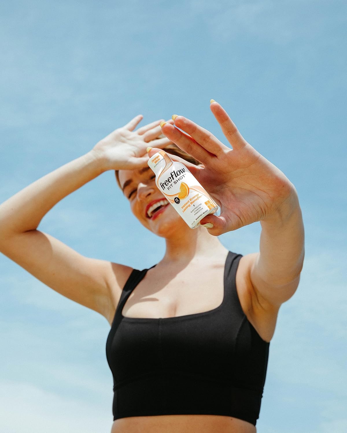 24 Count Freeflow Fit Energy Shots, Orange Slice Flavor with Natural Caffeine, L-theanine, Ginseng, Vitamins, Prebiotics, Electrolytes - BoostGo Australia