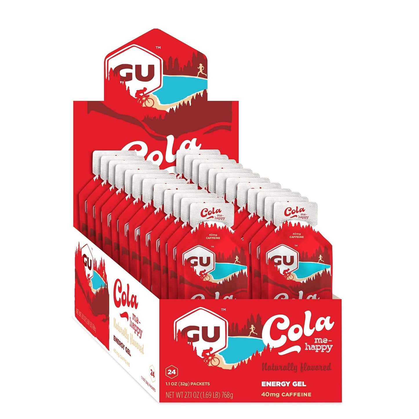 24-Count GU Energy Original Cola Me-Happy Gel Packs for Vegan Athletes