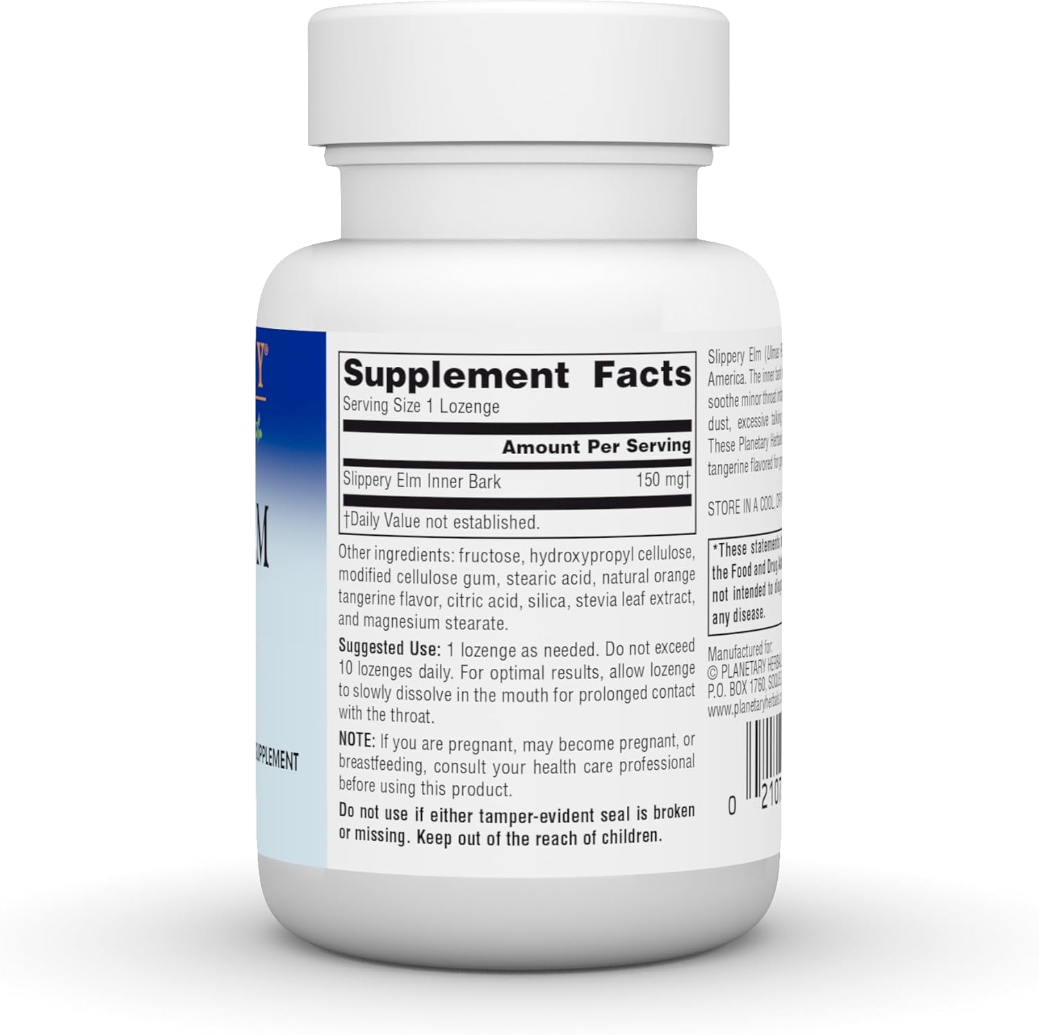 24 Count Planetary Herbals Slippery Elm Lozenges for Throat Support