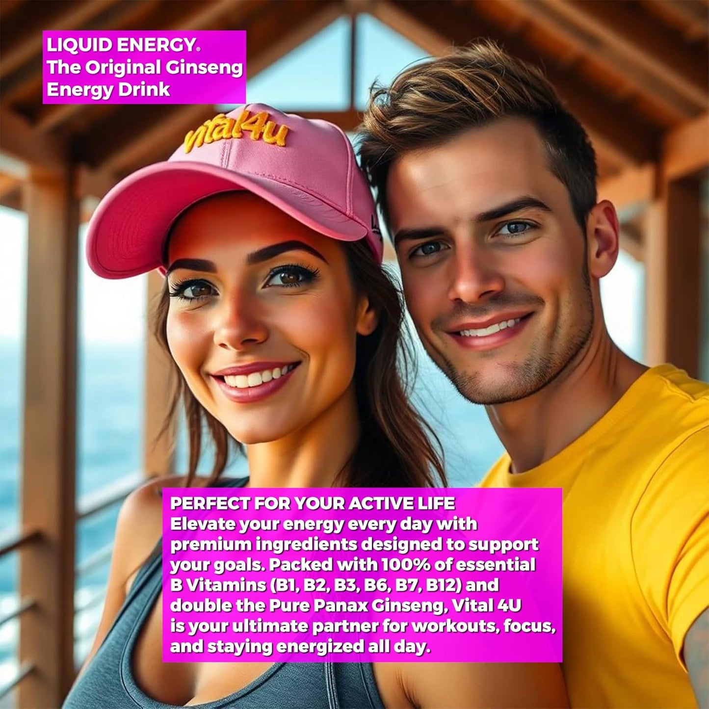 24-Count VITAL 4U® Liquid Energy Shot with Ginseng, B Vitamins, and Coffee Flavor