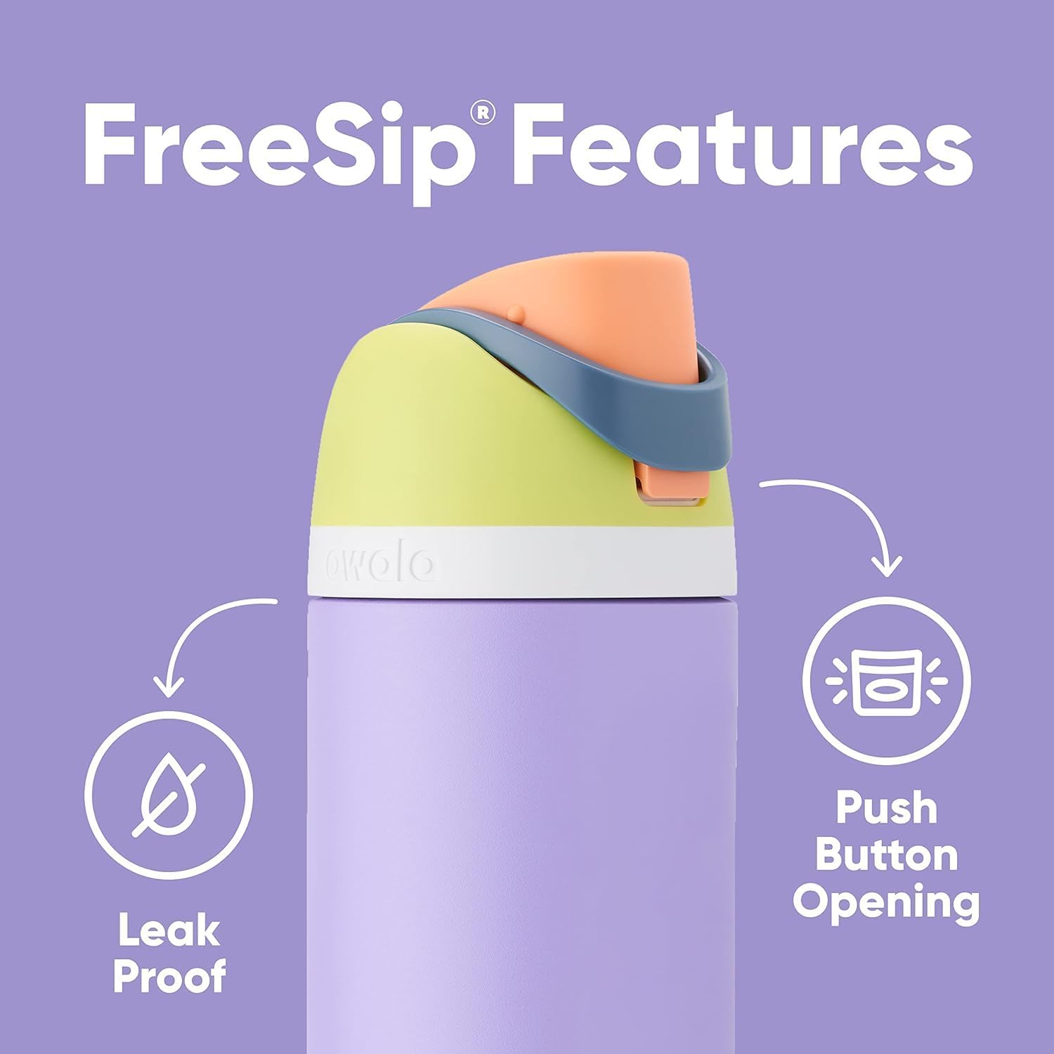 24 oz Owala FreeSip Stainless Steel Water Bottle with Straw - BPA-Free Insulated Sports Bottle for Travel, School, and Sports - Surfs Edge