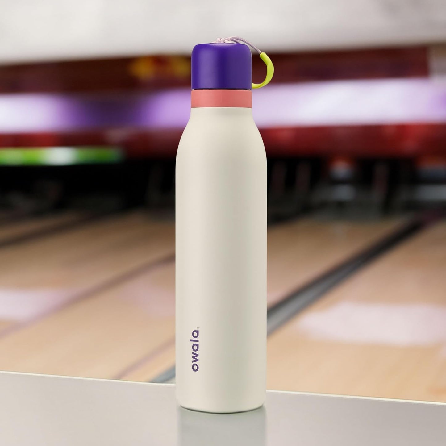 24-oz Purple/Green Insulated Stainless Steel Water Bottle with Straw for Sports and Travel, BPA-Free by Owala FreeSip Twist
