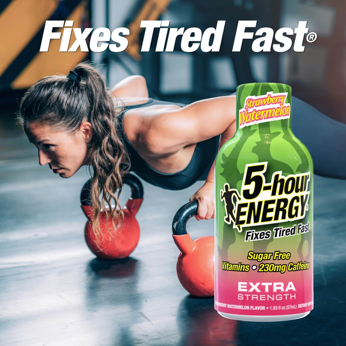 24-Pack 5-Hour Energy Extra Strength Shots in Strawberry Watermelon Flavor - 1.93 Fl Oz Shots