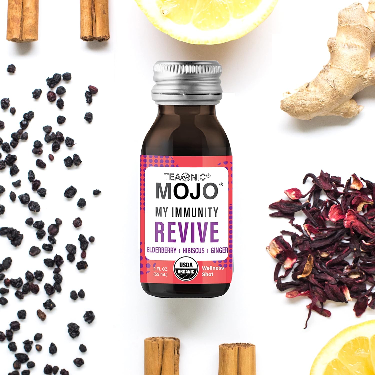 24-Pack TEAONIC Adrenal and Immune Support Wellness Shots - My Adrenal Mojo & My Immunity Mojo