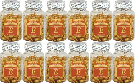 24 Packs of Nu-Health Royal Jelly Vitamin E Moisture Complex (90 Capsules) for Overall Health and Wellness