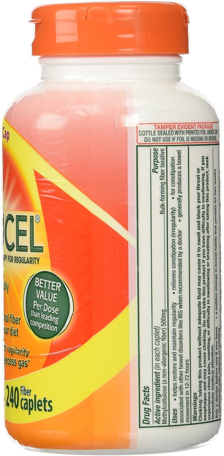 240 Caplets of Citrucel Fiber Therapy 500 mg for Digestive Regularity