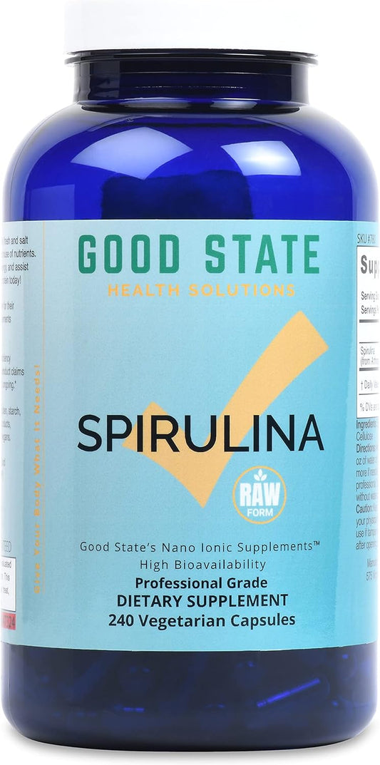 240 Capsules of Good State Raw Spirulina - SKU 780