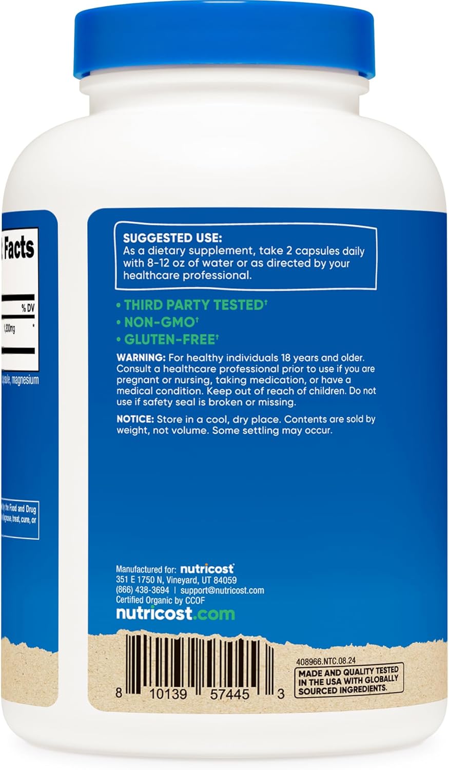 240 Capsules of Nutricost Cinnamon with 1200mg per Serving - Gluten-Free Dietary Supplement