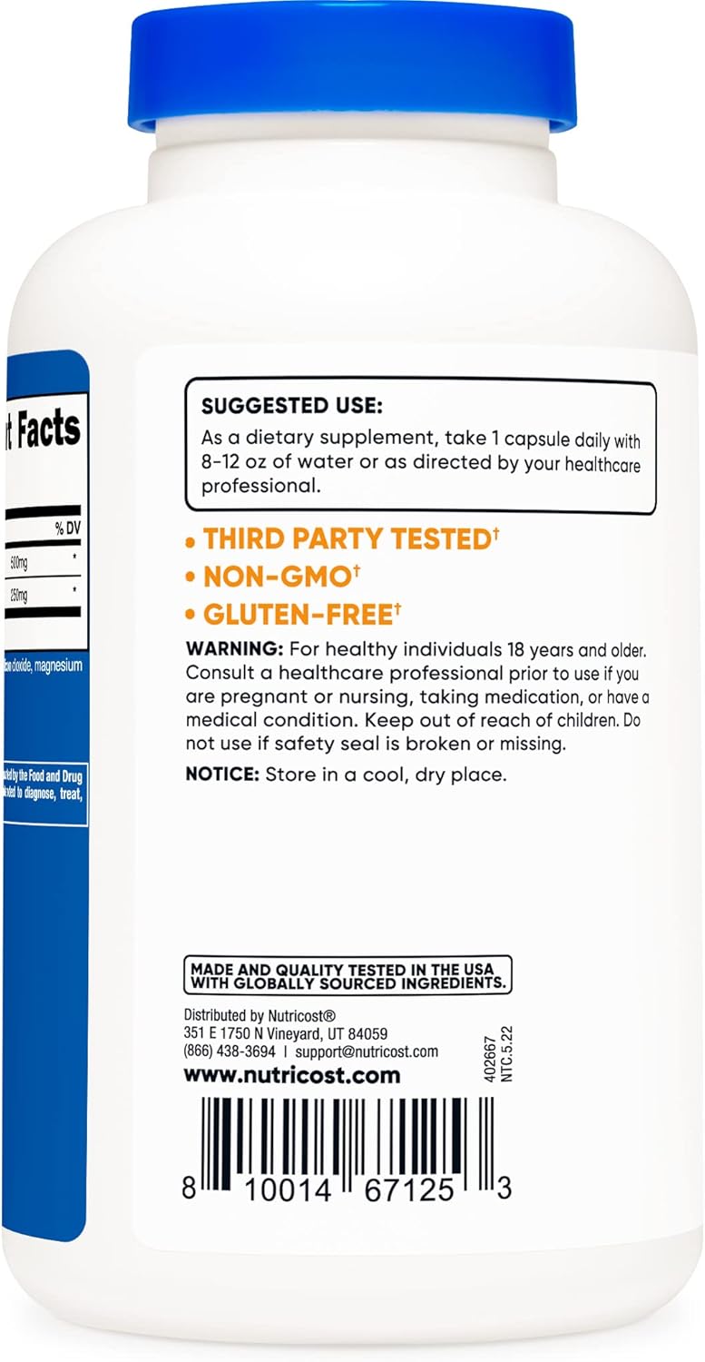 240 Capsules of Nutricost L-Arginine L-Citrulline Complex 750mg (2 Bottles) - Non-GMO Formula