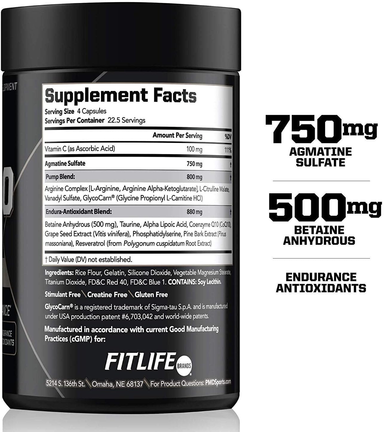 240 Capsules of PMD Sports CR5 Professional Creatine Complex + 90 Capsules of Sports Nitro CM Nitric Oxide