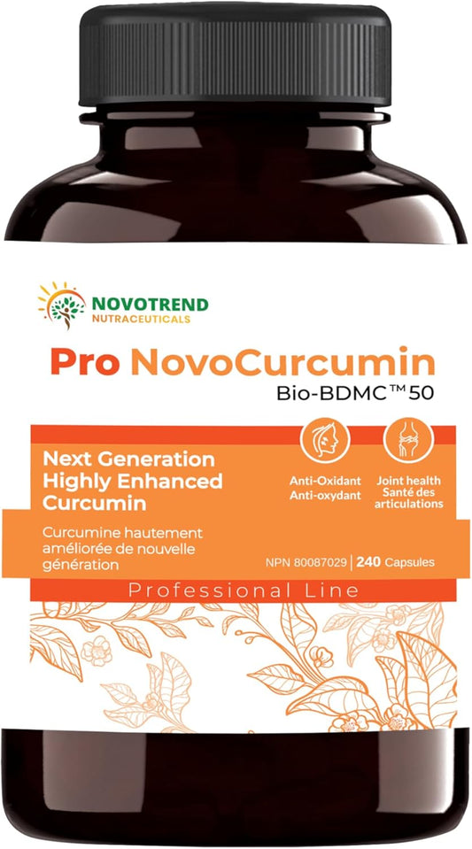 240 Capsules of Pro NovoCurcumin-BioBDMC50: Next Generation Highly Enhanced Curcumin