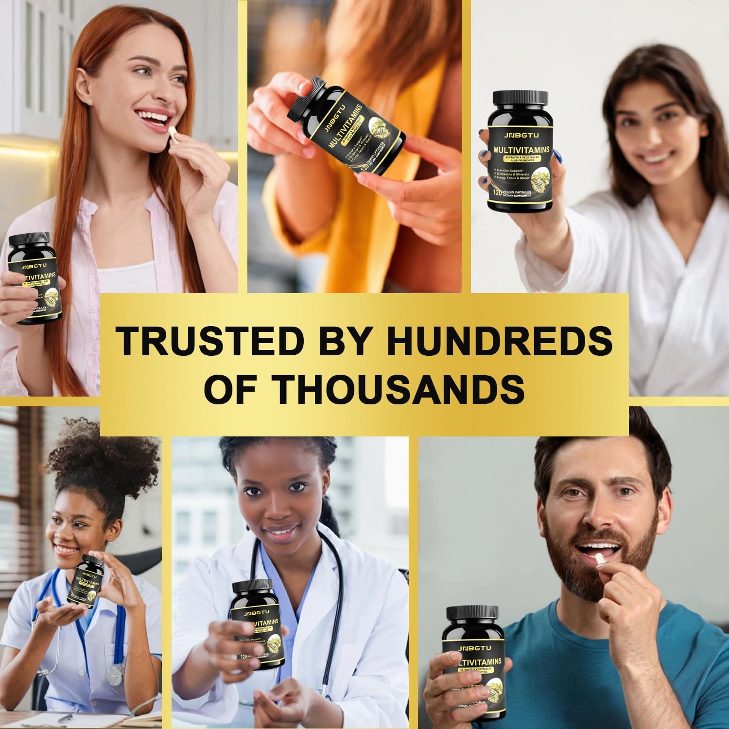 240 Count JNBGTU Myo-Inositol, Magnesium Glycinate, D-Chiro Inositol, Omega-3, Zinc, Vitamin D3 Multivitamin/Multimineral Supplement