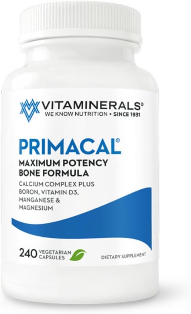 240 Count Vitaminerals 95 Primacal® Maximum Potency Calcium & Magnesium Supplement for Bone Support and Loss