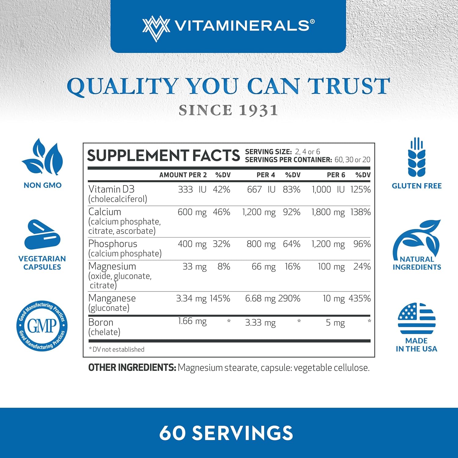 240 Count Vitaminerals 95 Primacal® Maximum Potency Calcium & Magnesium Supplement for Bone Support and Loss