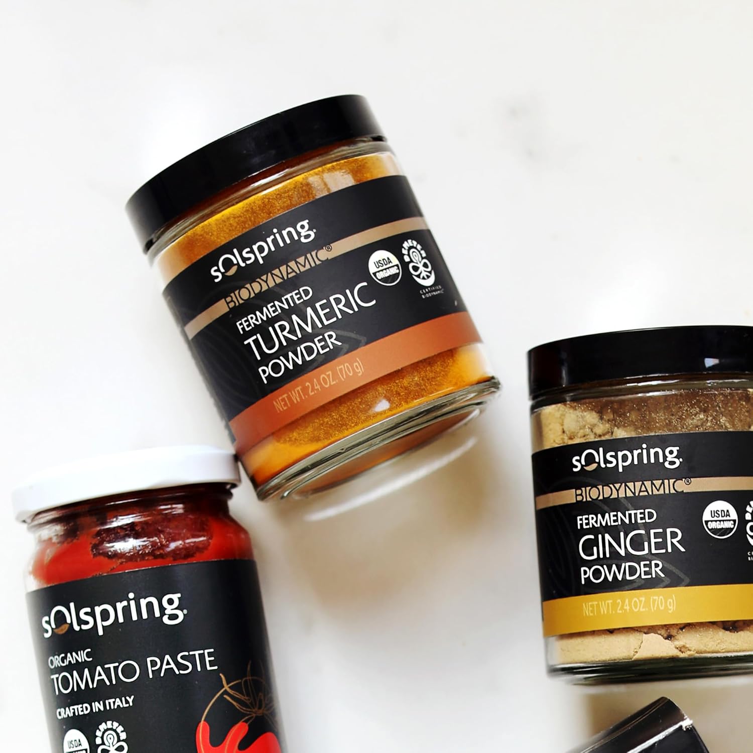 2.40 Oz Dr. Mercola Solspring Biodynamic Organic Fermented Turmeric Powder - Non GMO, Gluten Free, USDA Organic, Demeter Certified