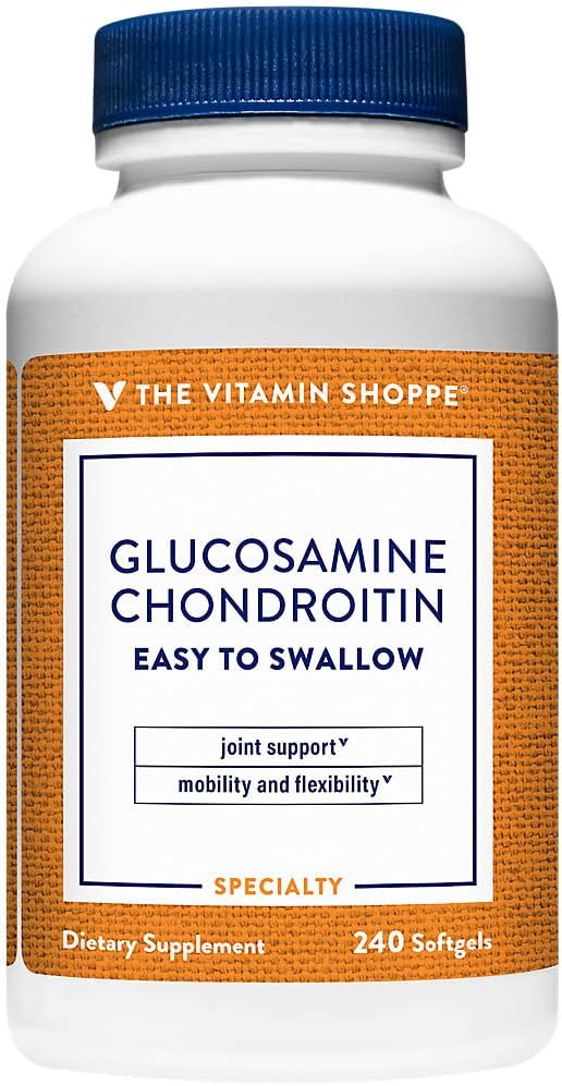 240 Softgels of Glucosamine & Chondroitin Sulfate for Joint Health & Flexibility - Easy to Swallow Formula for Mobility