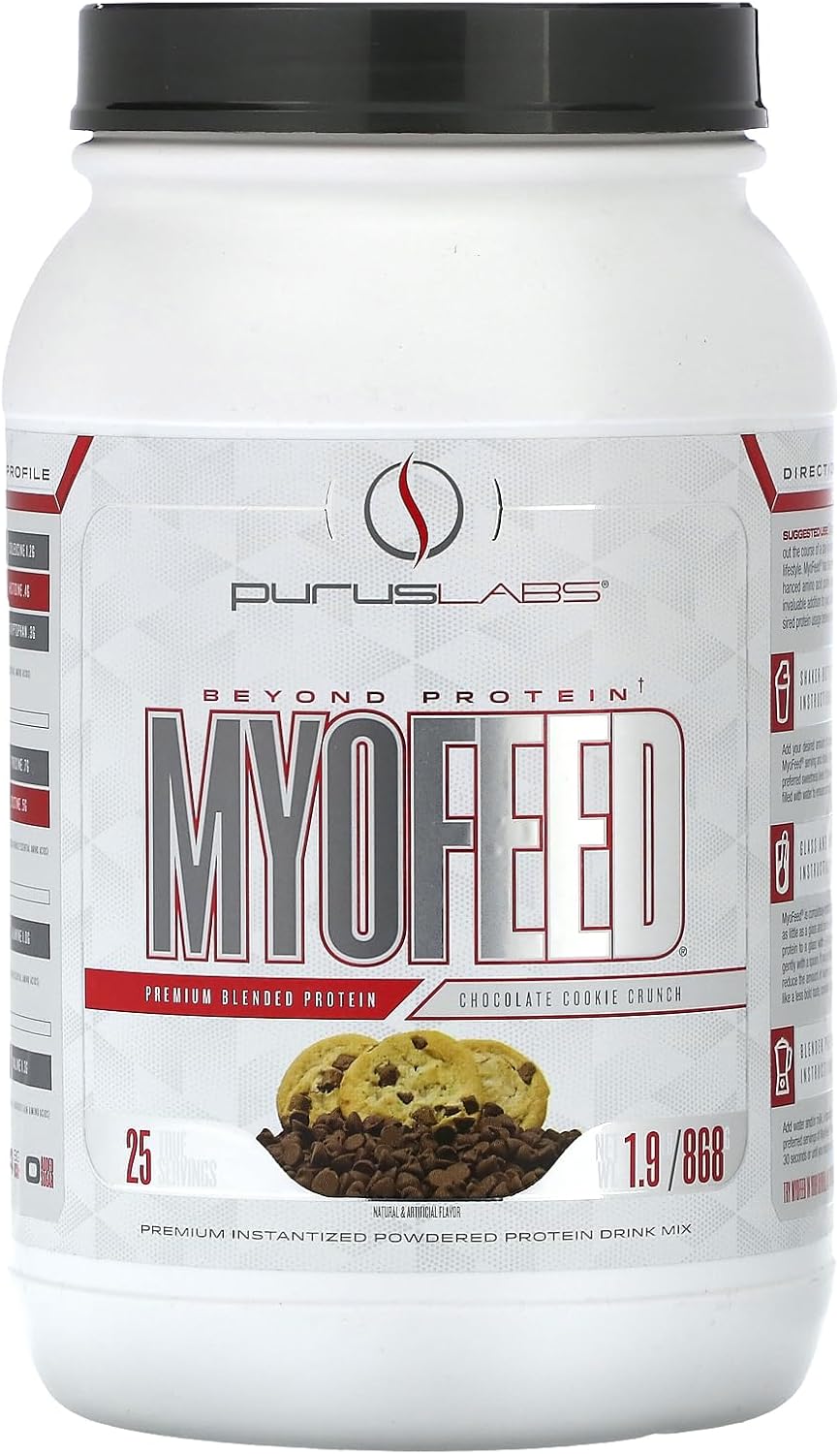 25 Servings of Purus Labs MYOFEED Protein Powder in Chocolate Cookie Crunch Flavor