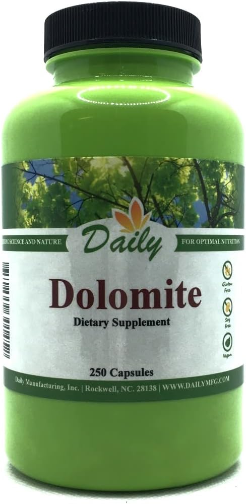 250 Capsules of Dolomite for Daily Manufacturing Benefits