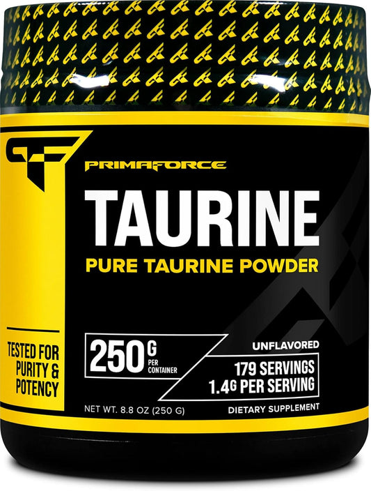 250 Grams PrimaForce Taurine Powder - Non-GMO & Gluten-Free Dietary Supplement