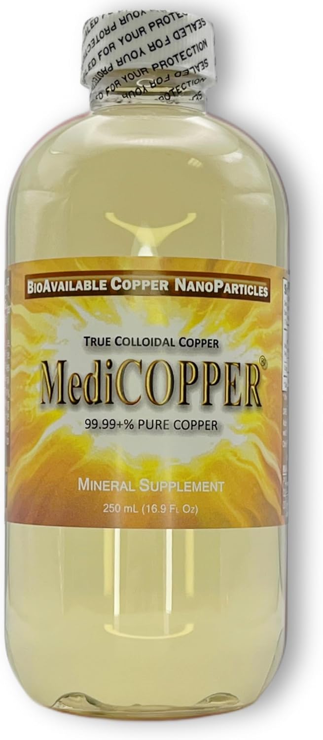 250 mL BPA Free True Colloidal Copper Supplement by MediCOPPER