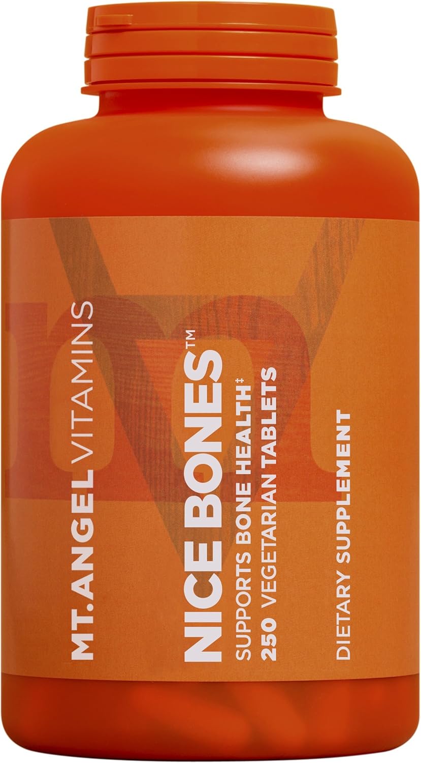 250 Vegetarian Tablets of Mt. Angel Vitamins for Stronger Bones and Bone Health Support