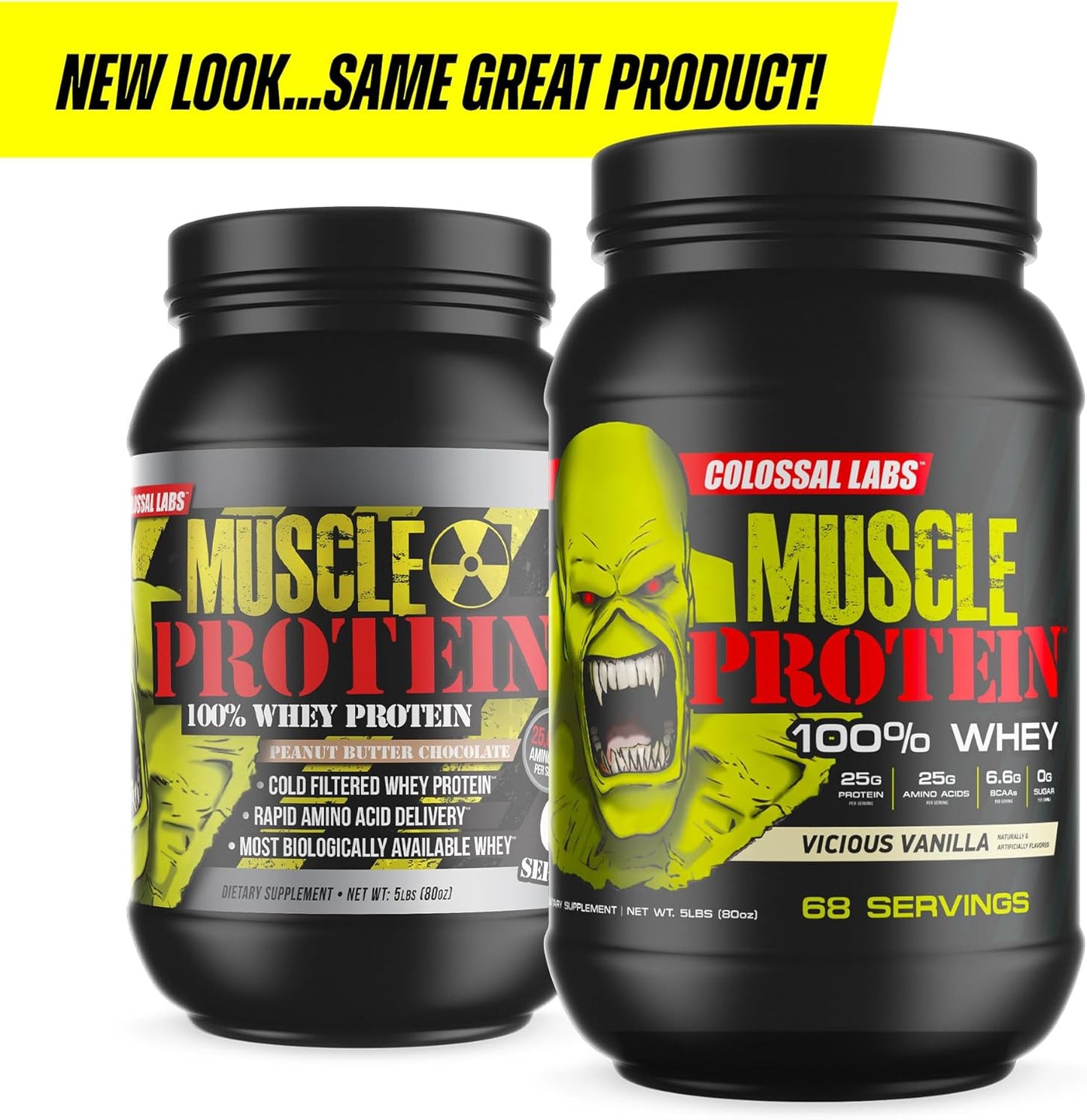 25,000mg Amino Acids Chocolate Whey Protein Powder - 5 lbs - Colossal Labs