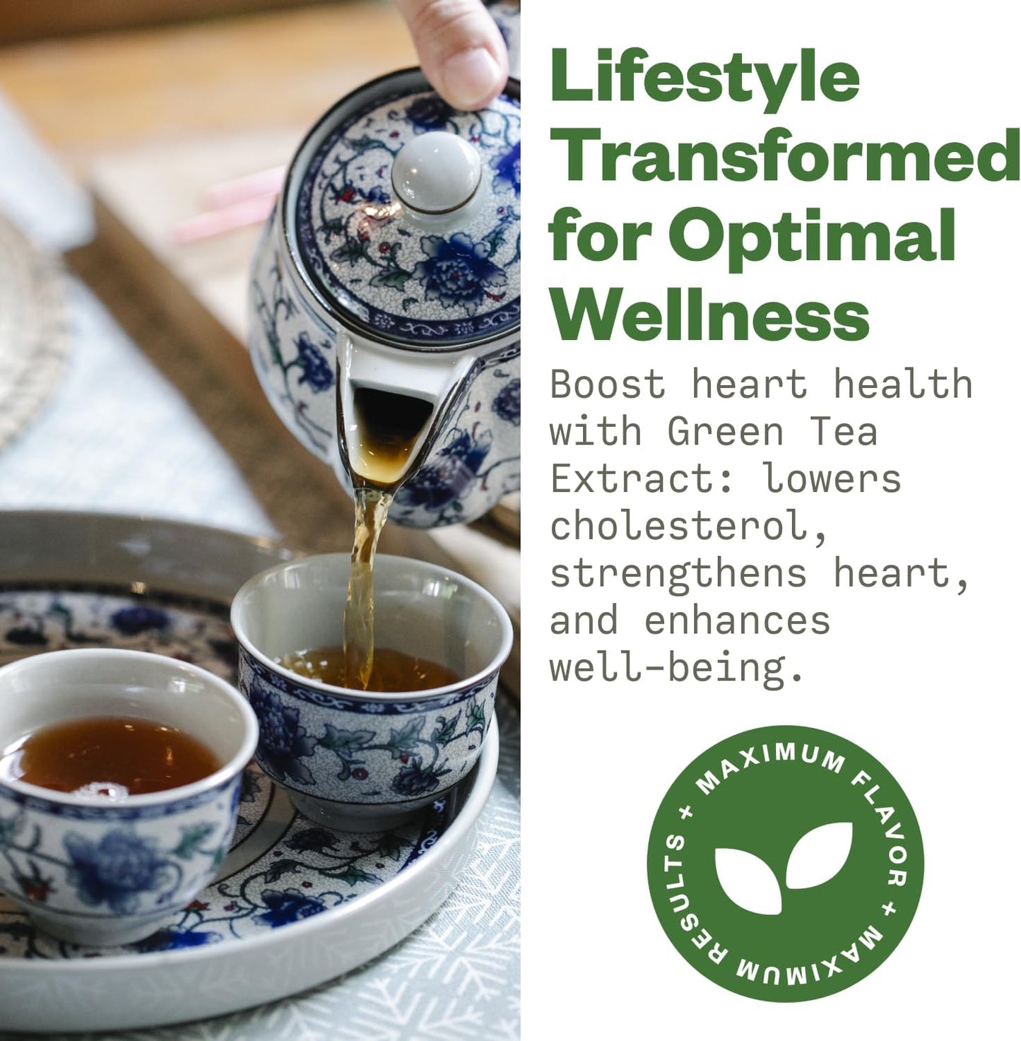 250g Purisure Green Tea Extract Powder for Beverages, Smoothies, Baked Goods - Unsweetened Instant Green Tea Powder with 500 Servings