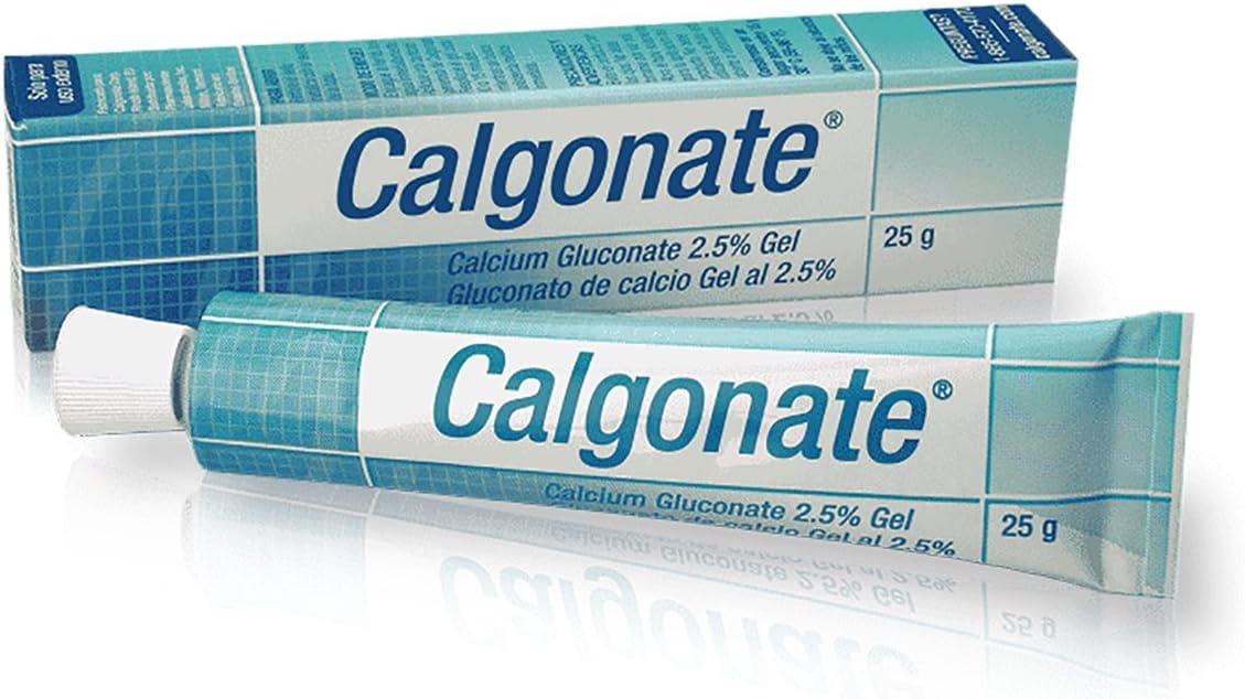 25g Tube of Calgonate Calcium Gluconate 2.5% Gel for Neutralizing Hydrofluoric Acid - 1 Pack