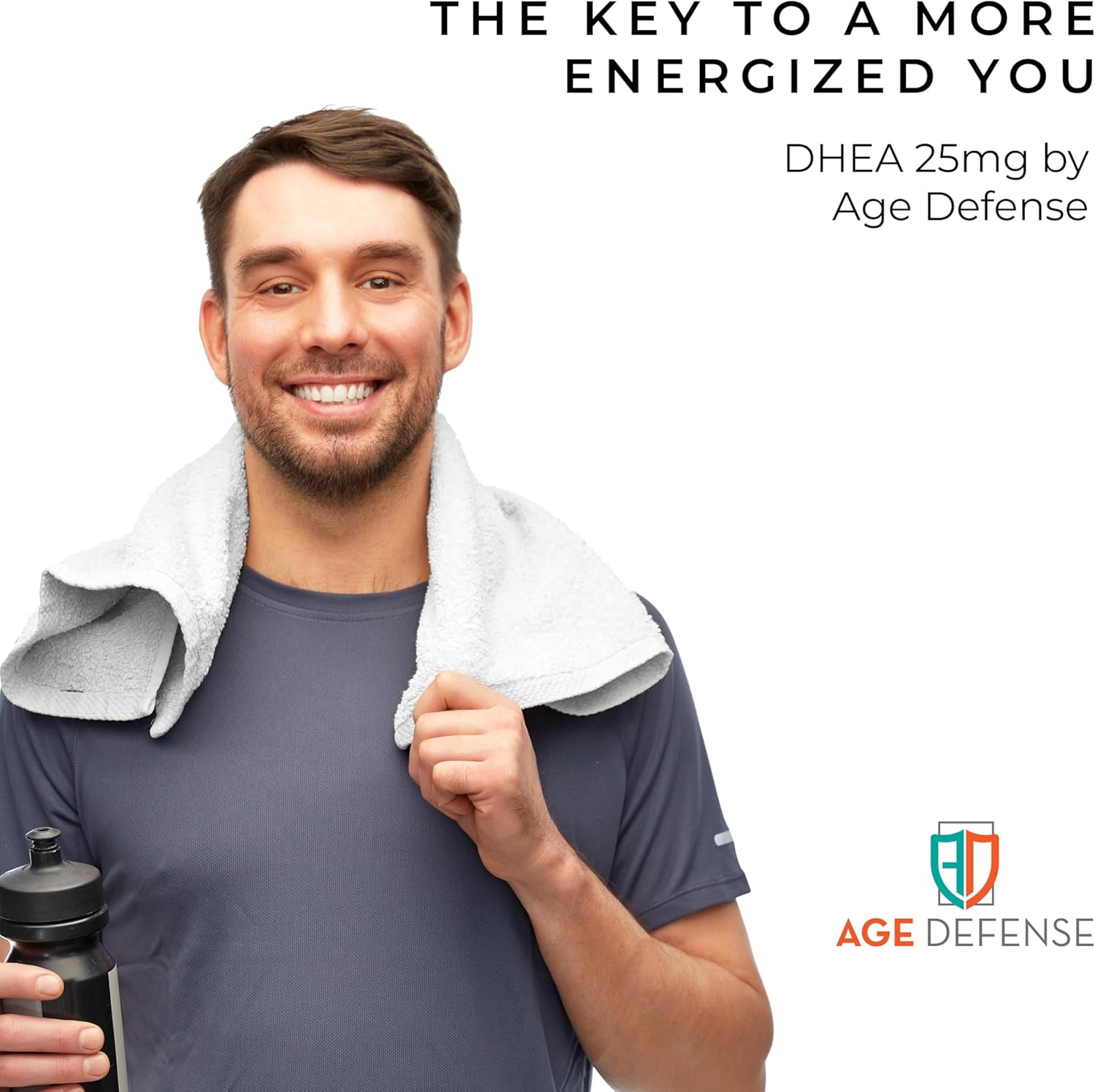 25mg DHEA Capsules - Natural Energy & Immune Support Supplement - 50 Capsules for Vitality, Skin Elasticity, Wellness - Women & Men's DHEA Supplement