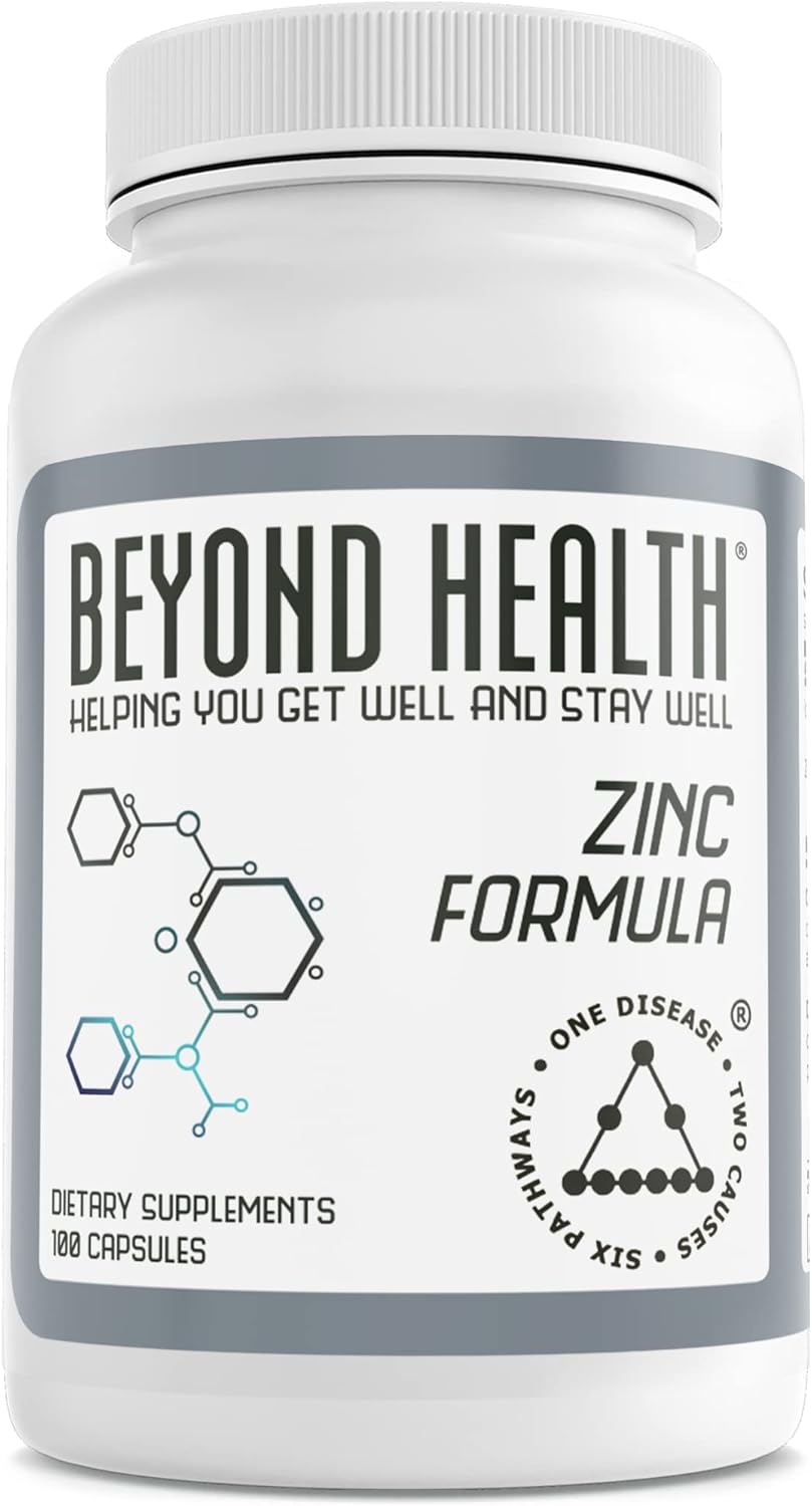 25mg Zinc Formula Capsules for Immune Support and Antioxidant Benefits - 100 Count