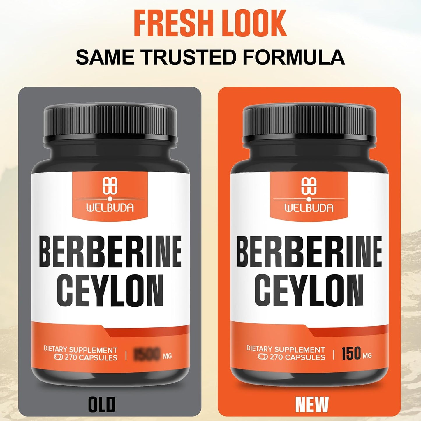 270 Capsules of WELBUDA Berberine & Ceylon Cinnamon Supplement - 1000mg Berberine & 500mg Ceylon Cinnamon - Promotes Circulatory Health, Immune System, Digestion & Body Management