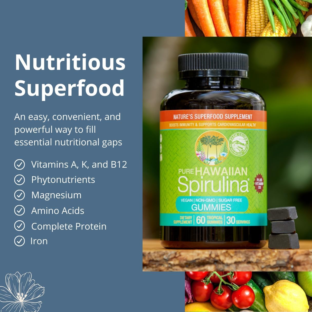 270 Count Nutrex BioAstin Hawaiian Astaxanthin 4mg + 60 Count Pure Spirulina Superfood Gummies Bundle