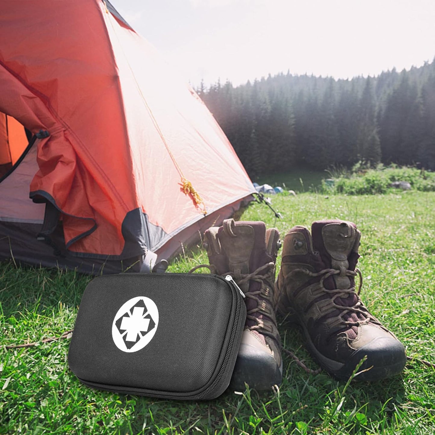 273-Piece Black Car and Home Emergency Survival First Aid Kit - Travel and Camping Supplies by YIDERBO